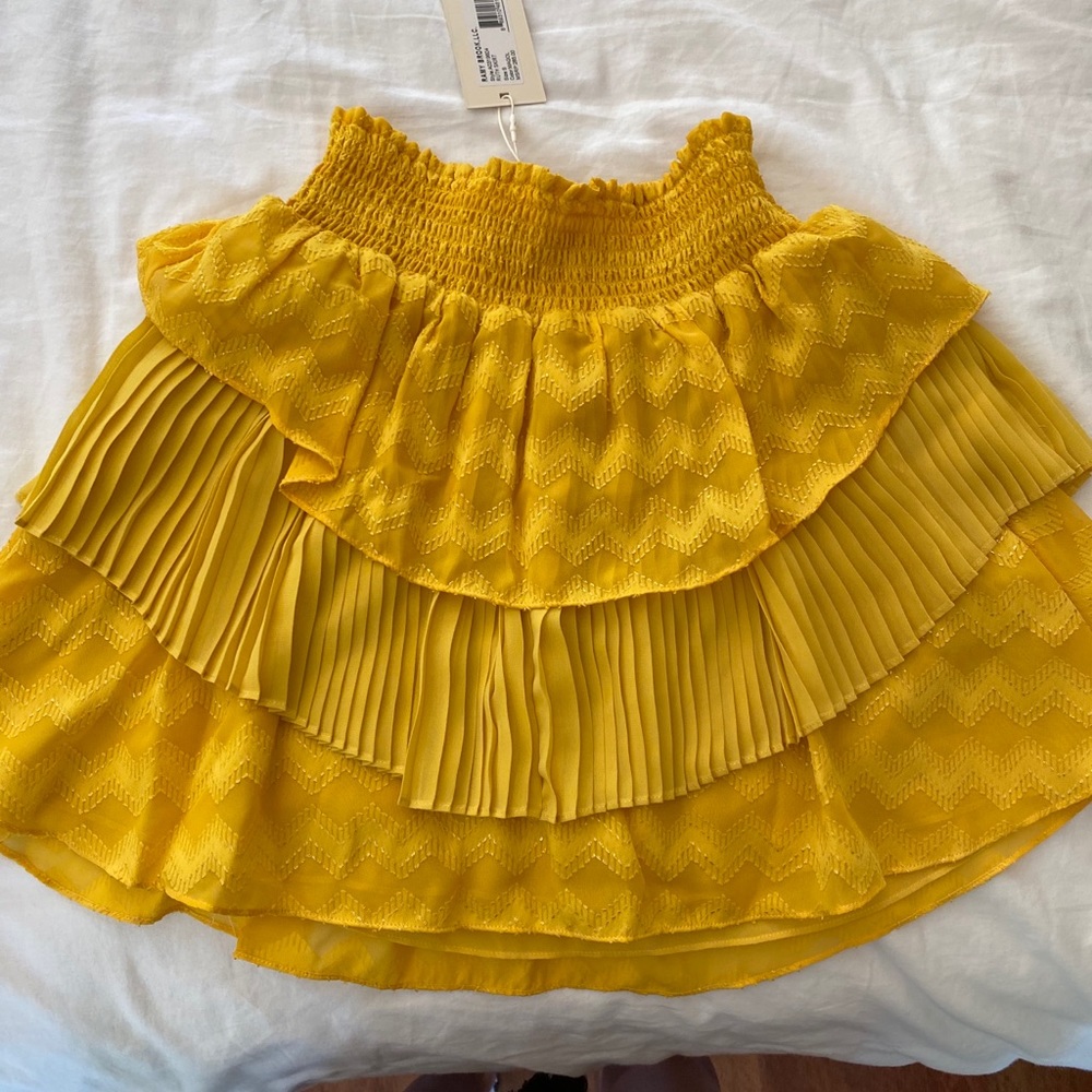 Ramy Brook Yellow ruffle mini - NWT
